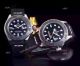 Rolex Yachtmaster Rose Gold Replica Watch - Black Leather Strap (6)_th.jpg